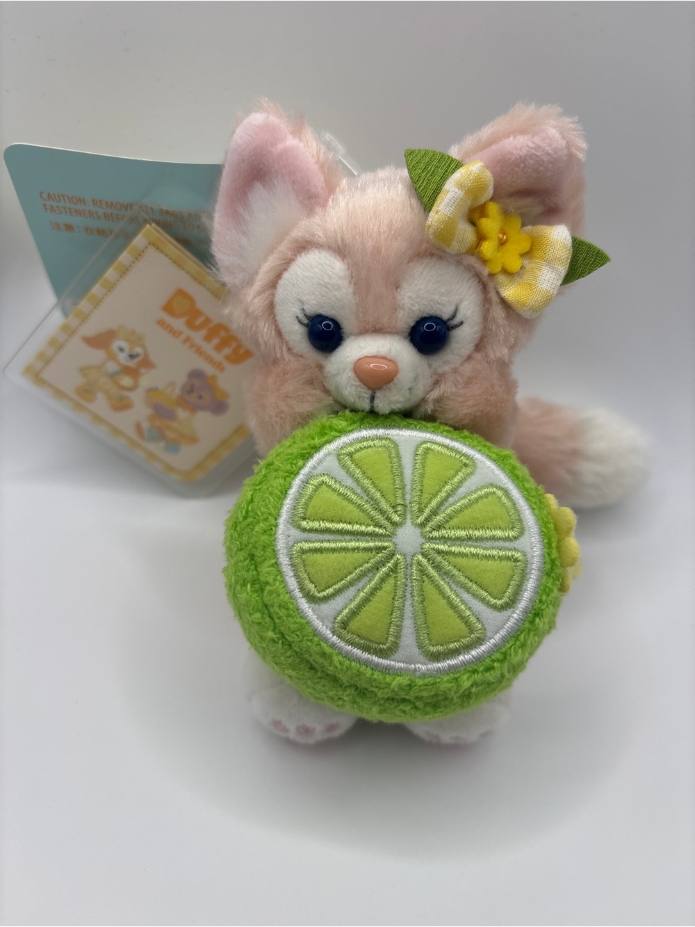 Disney Duffy and Friends LinaBell Plush with Lime Slice Keychain/Bag charm